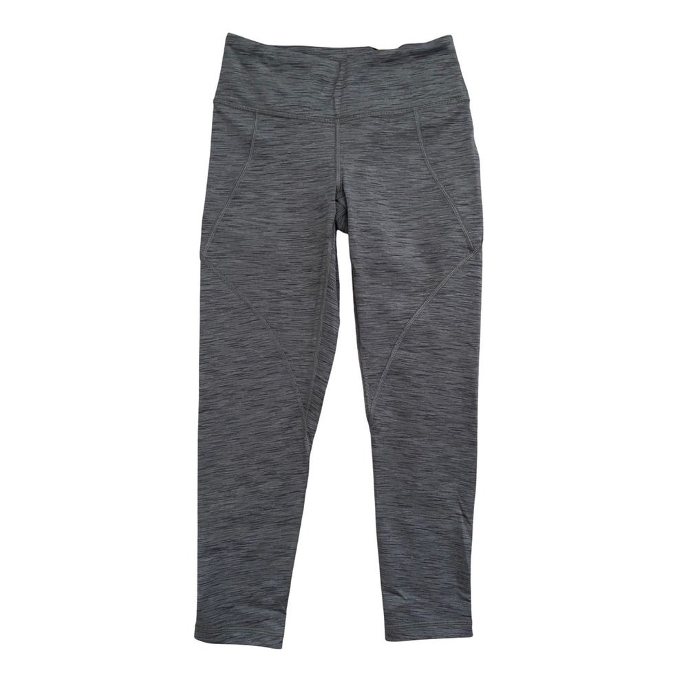 Patagonia Centered Crops Pants Women XS Narwhal Grey Space Dye Leggings Athletic